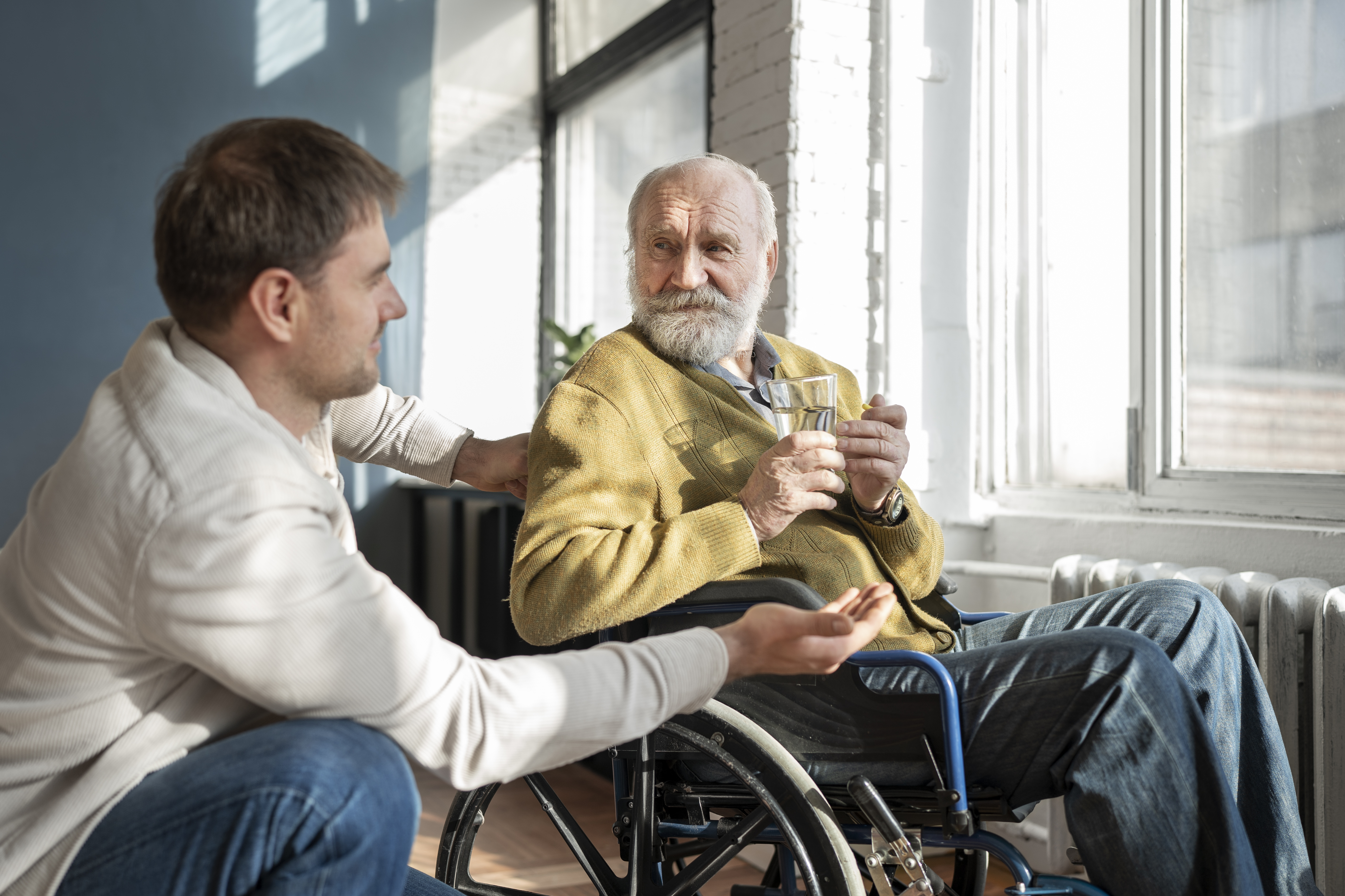 Long Term Care Services - Healthcare professional assisting senior patient